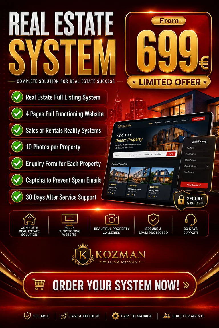 Real estate system advert from Net Del Sol
