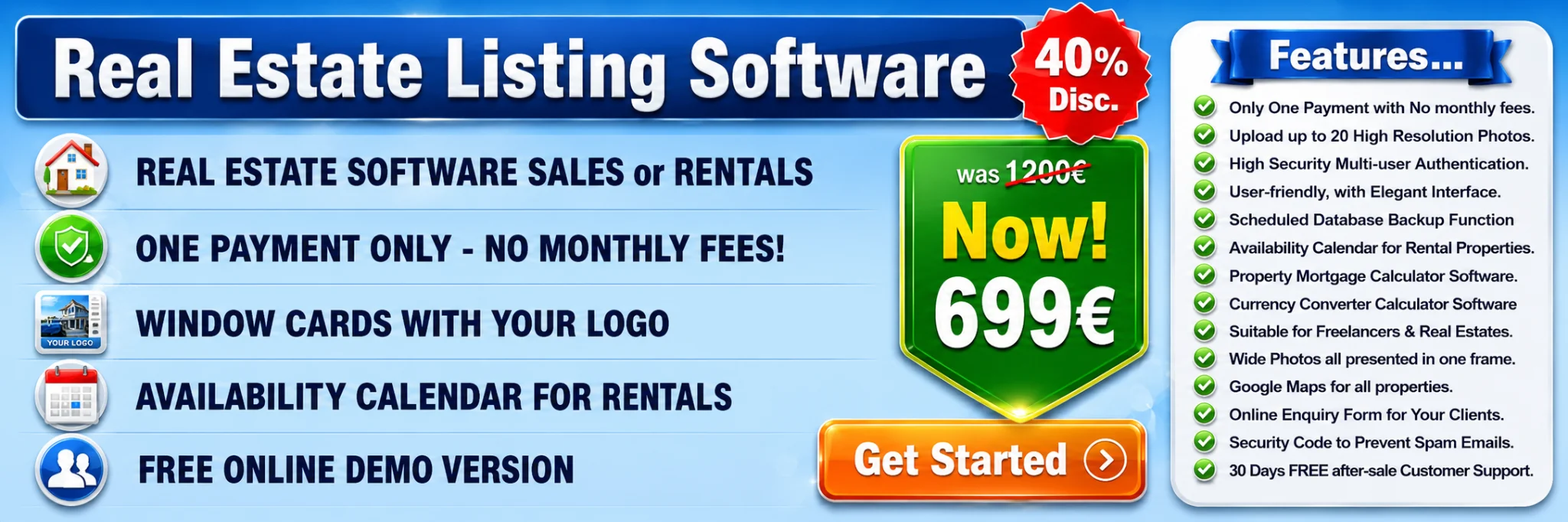 Net Del Sol real estate listing software discounted offer hero slide.
