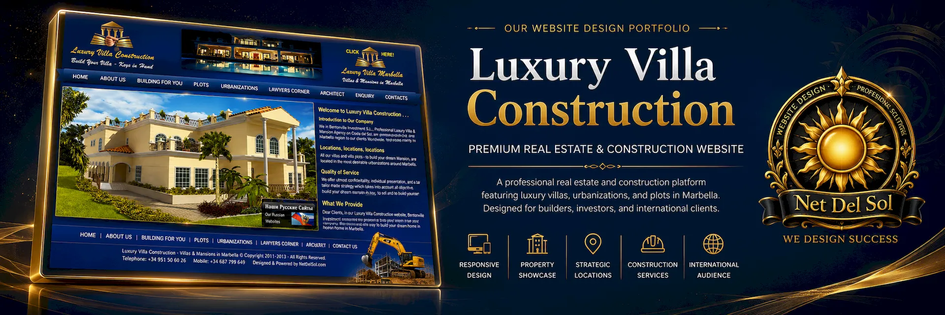 Net Del Sol luxury website design portfolio slide 4
