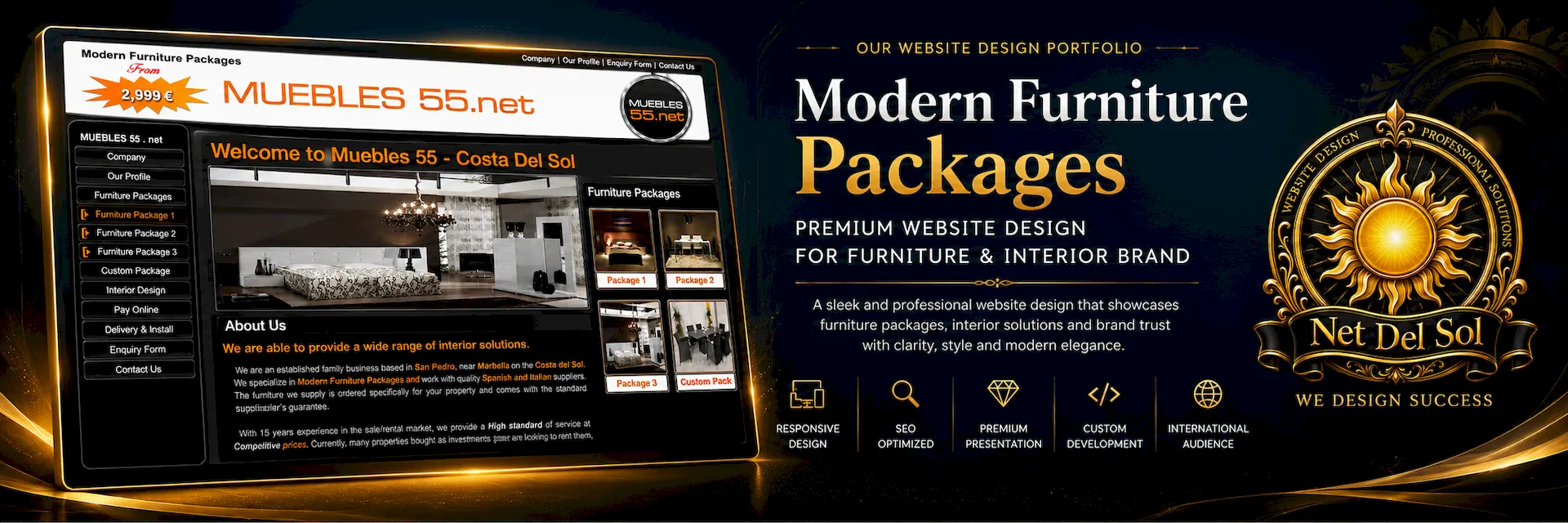 Net Del Sol luxury website design portfolio slide 5