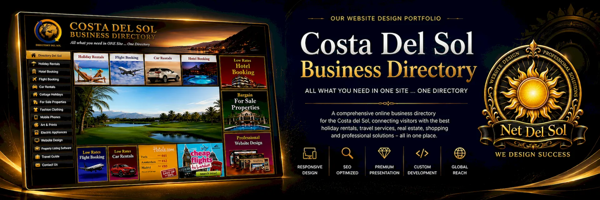 Net Del Sol luxury website design portfolio slide 10