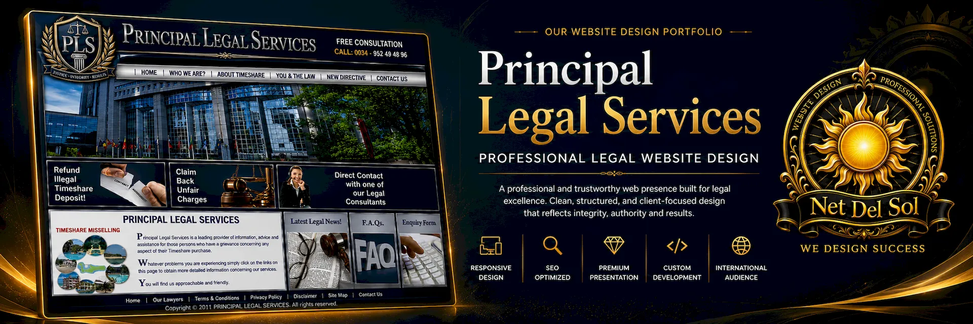 Net Del Sol luxury website design portfolio slide 12
