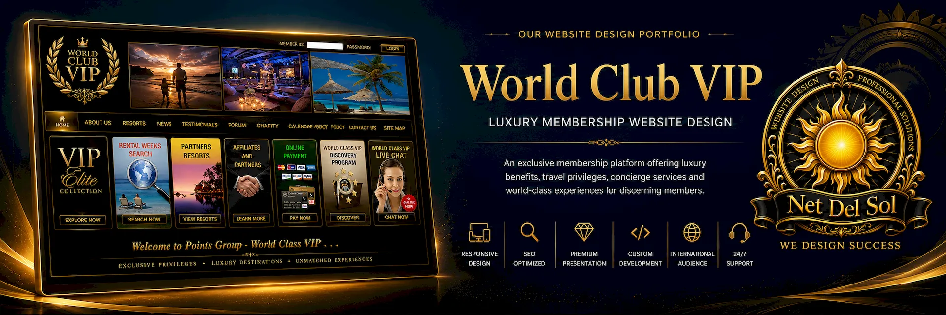 Net Del Sol luxury website design portfolio slide 15