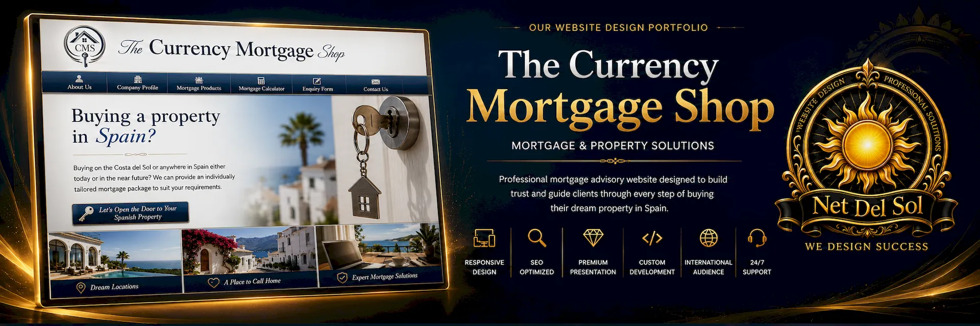 Net Del Sol luxury website design portfolio slide 16