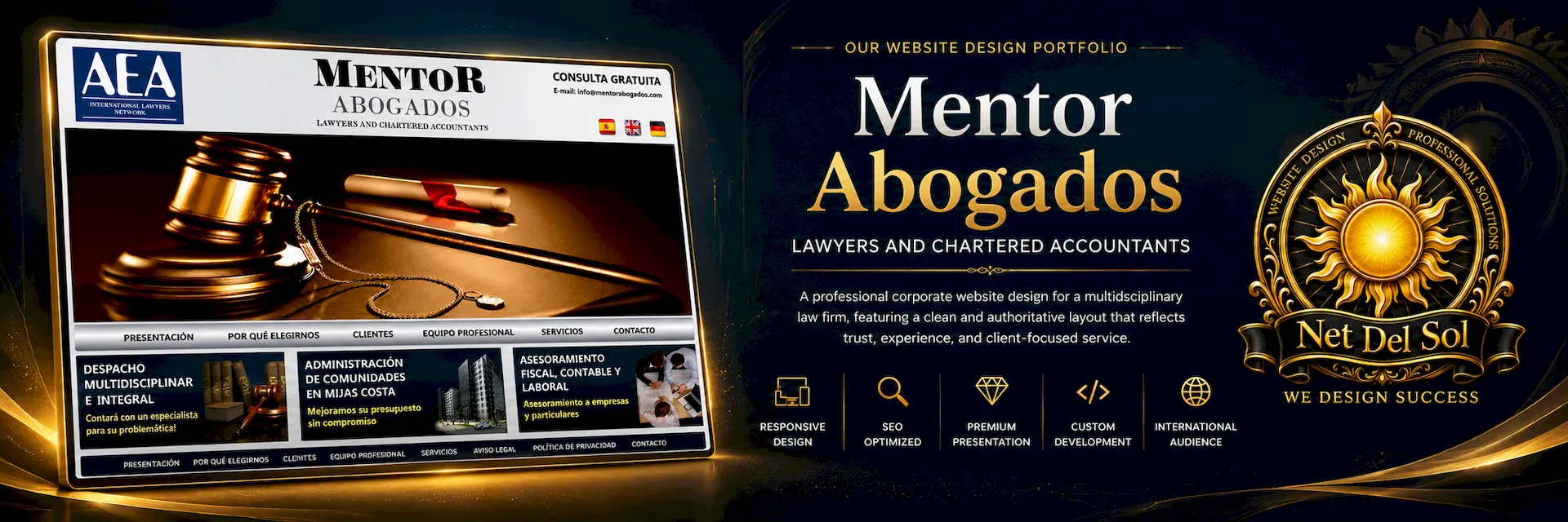 Net Del Sol luxury website design portfolio slide 18