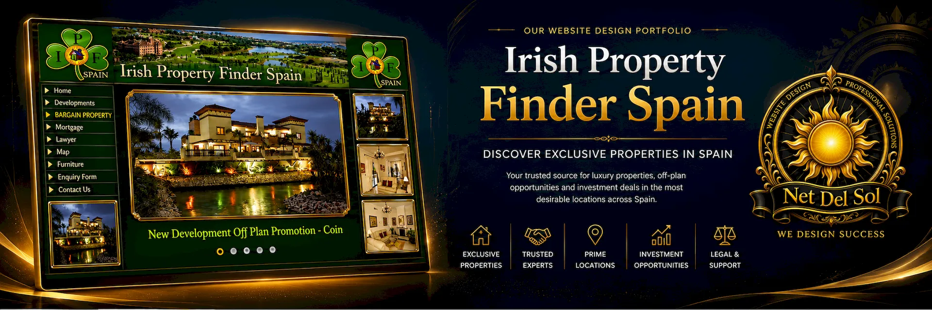 Net Del Sol luxury website design portfolio slide 19
