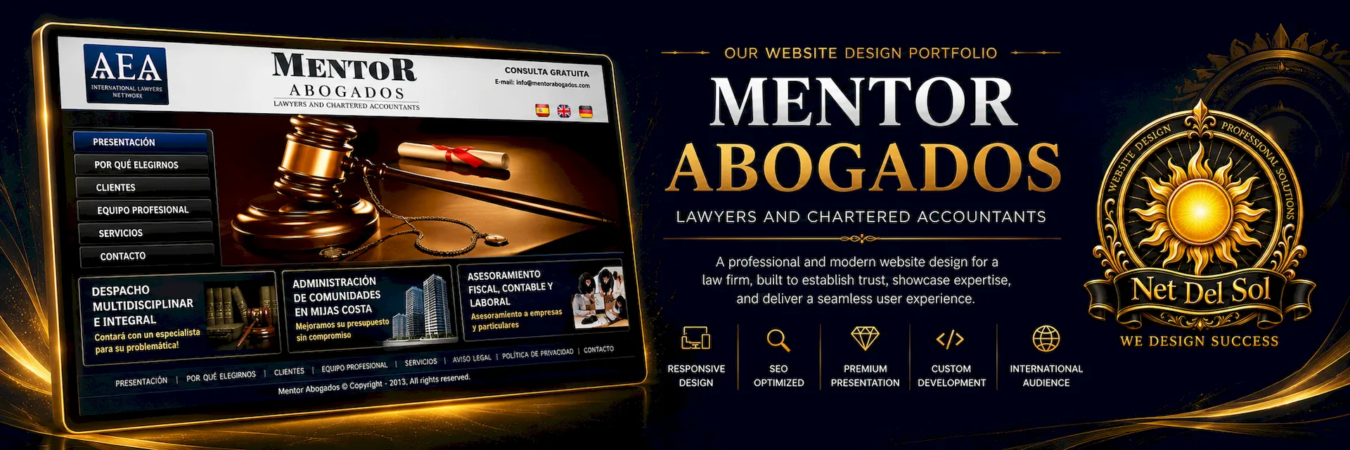 Net Del Sol luxury website design portfolio slide 20