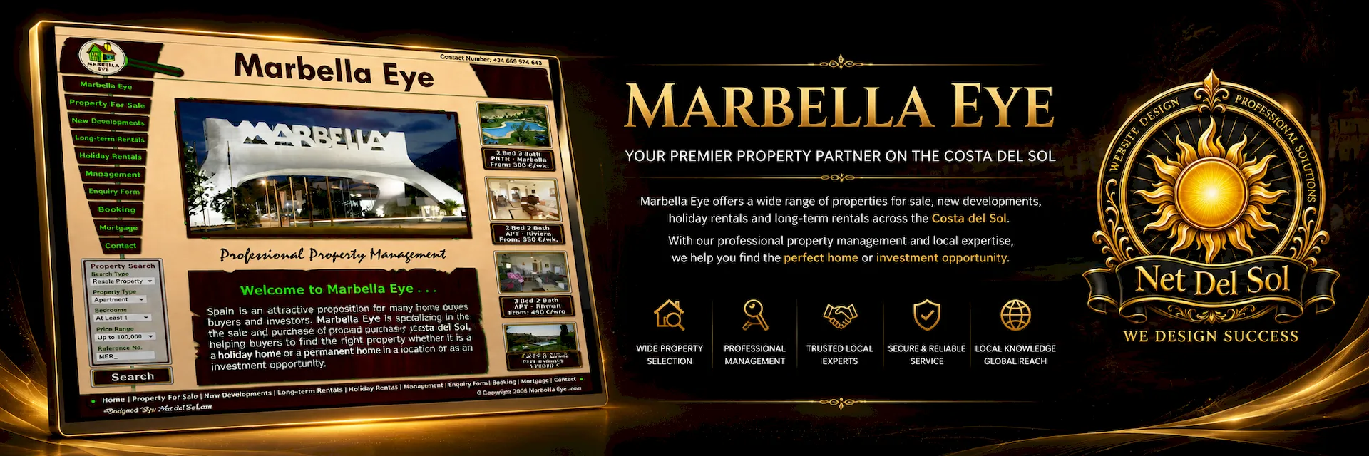 Net Del Sol luxury website design portfolio slide 22
