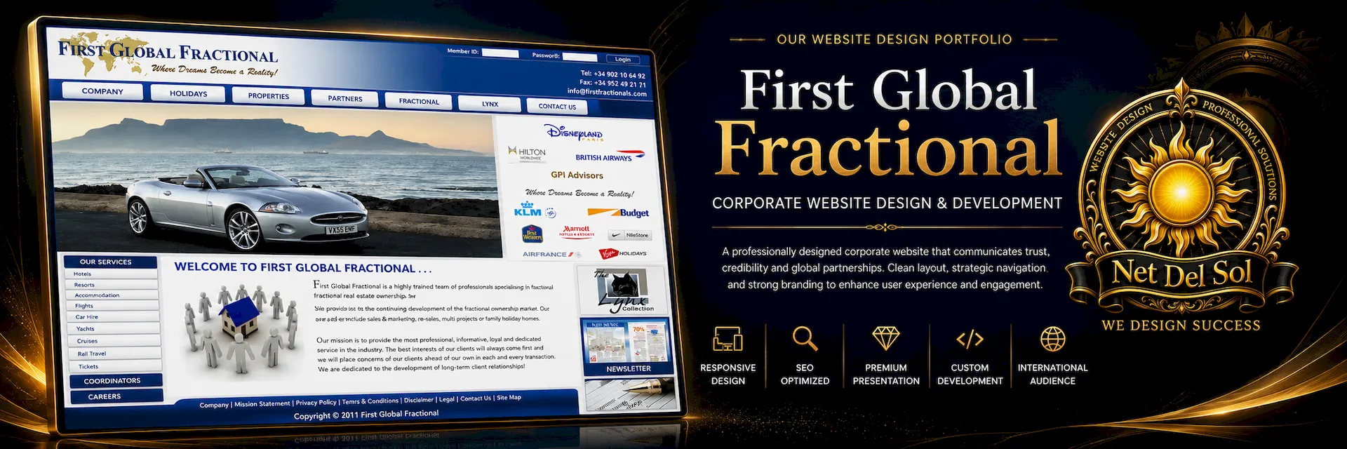 Net Del Sol luxury website design portfolio slide 23