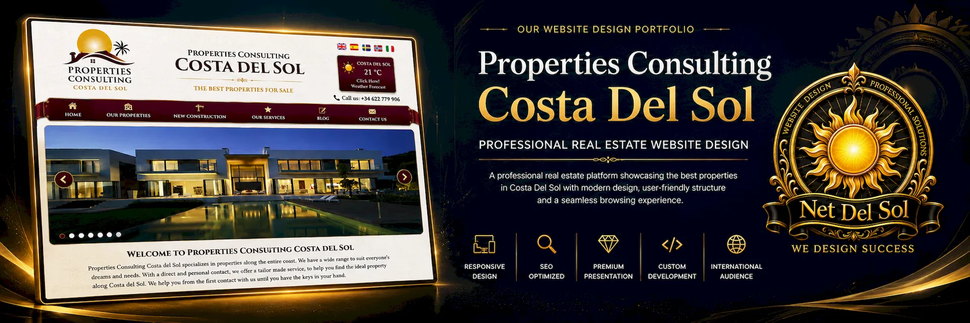 Net Del Sol luxury website design portfolio slide 24