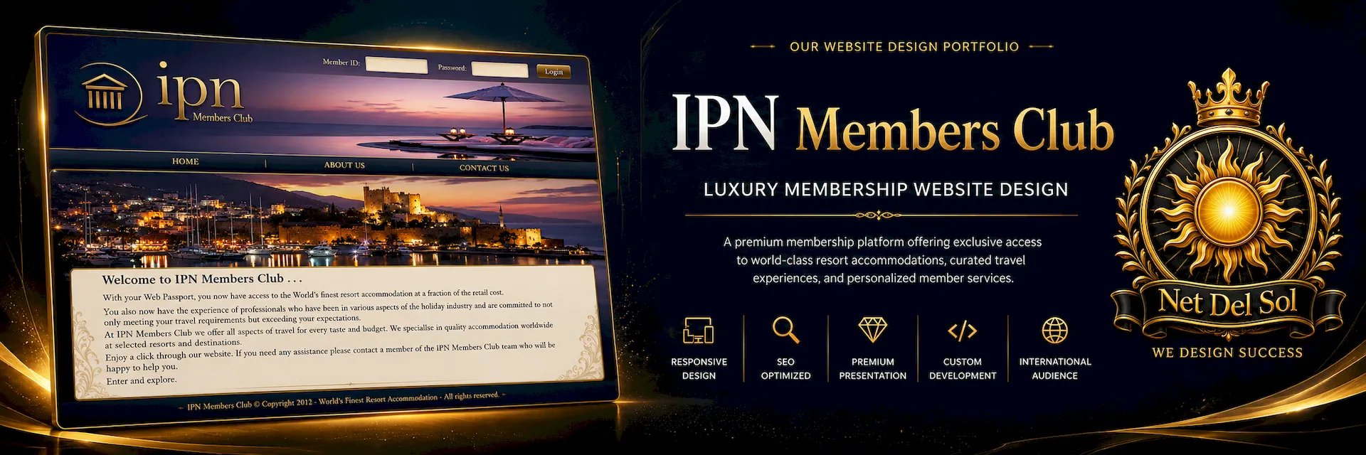 Net Del Sol luxury website design portfolio slide 26