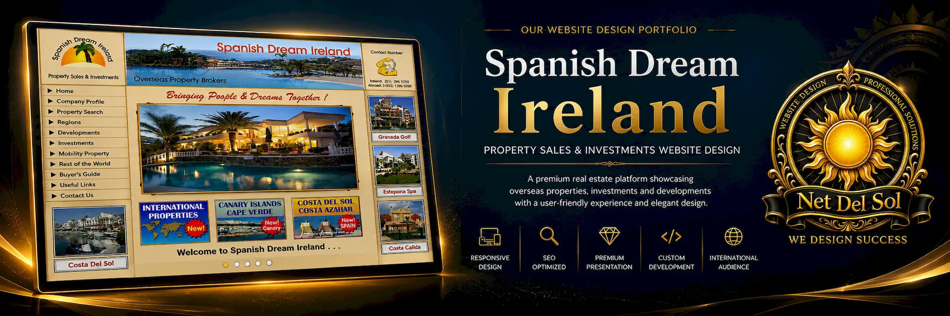 Net Del Sol luxury website design portfolio slide 27