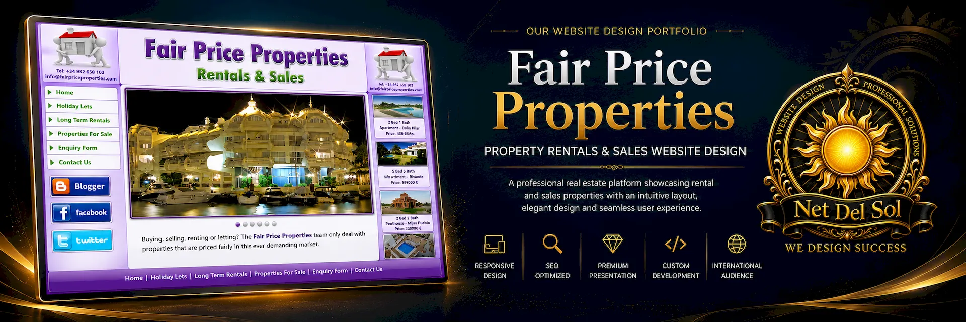 Net Del Sol luxury website design portfolio slide 28