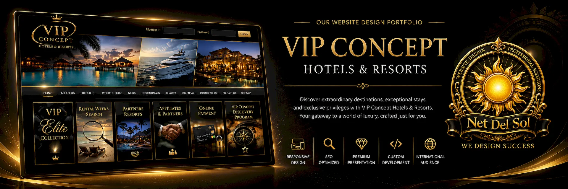 Net Del Sol luxury website design portfolio slide 30