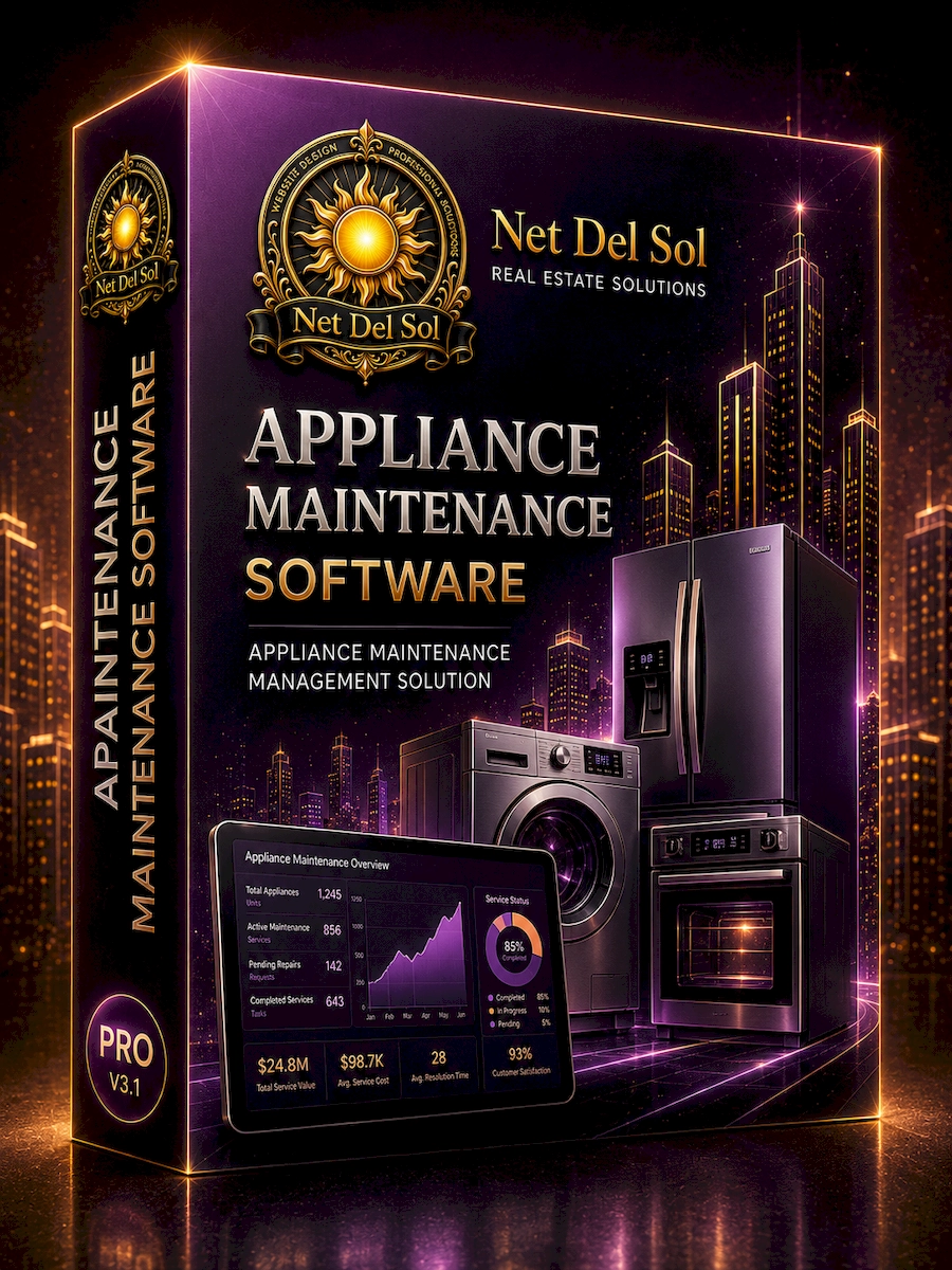 Net Del Sol appliance maintenance software package