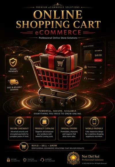 Online shopping cart and eCommerce solution services by Net Del Sol