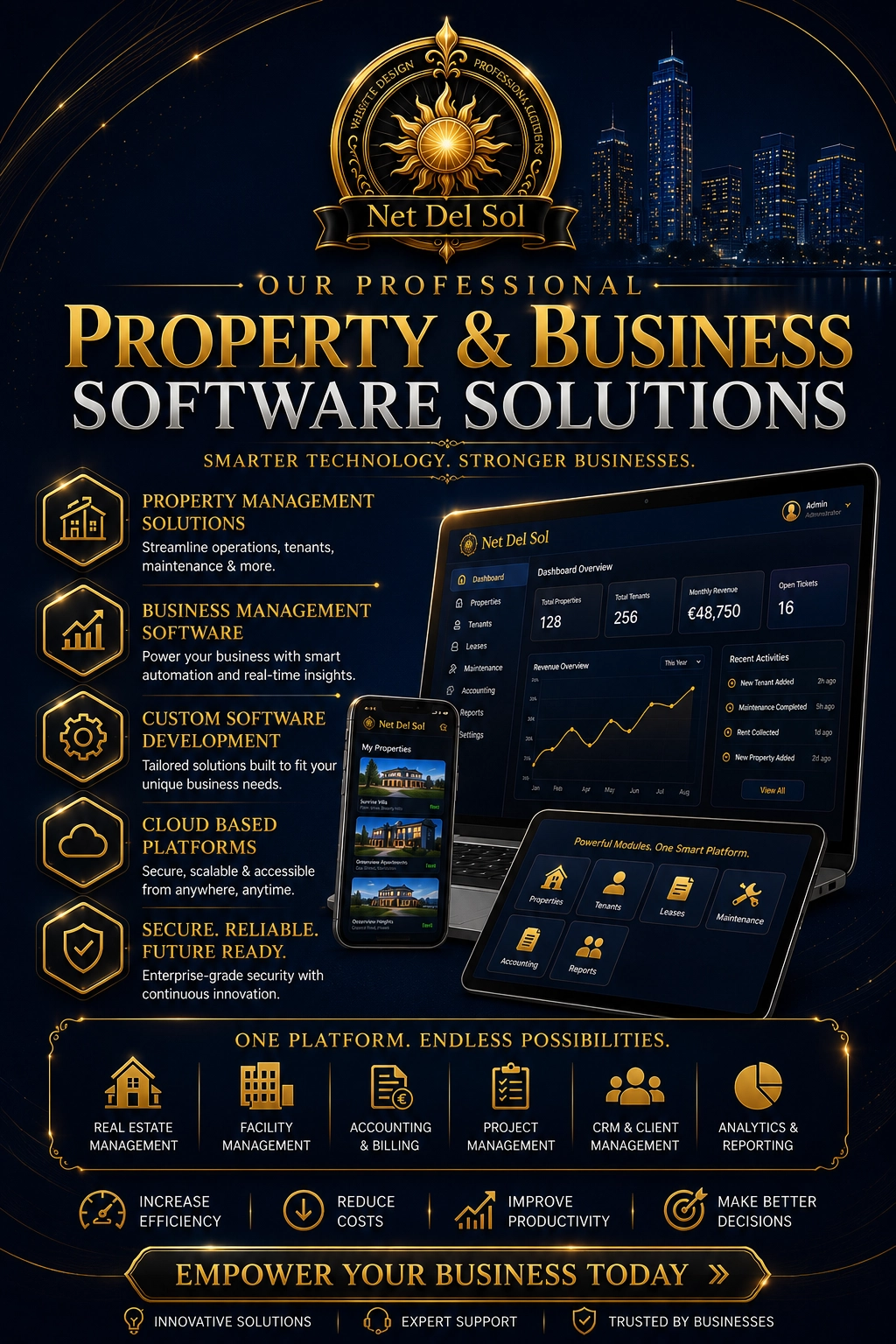 Net Del Sol professional property and business software solutions master artwork