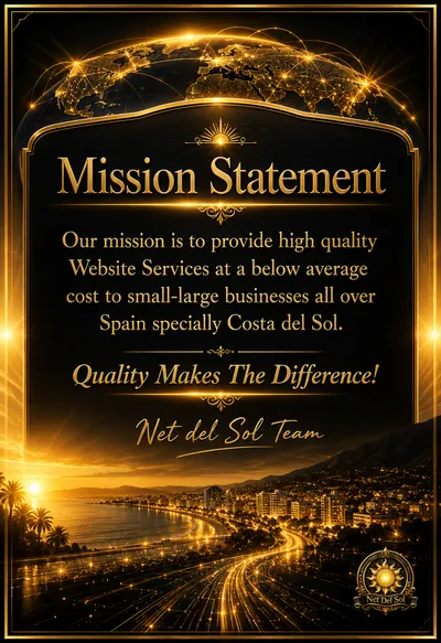 Net Del Sol mission statement for website services across Costa del Sol